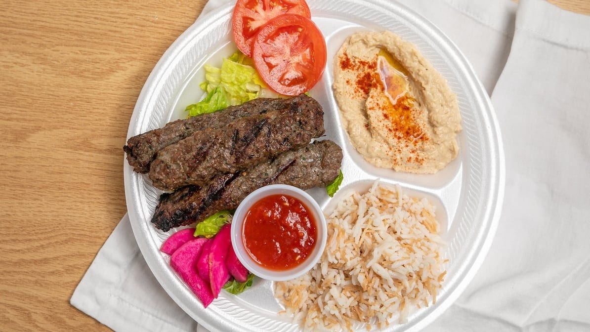 Kofta Kebab Plate.